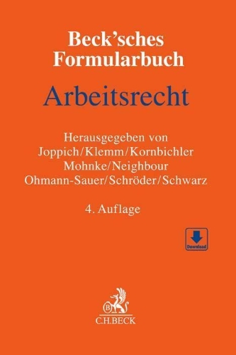 Buchcover und Innenansicht für das Buch: Beck'sches Formularbuch Arbeitsrecht