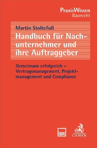 Buchcover und Innenansicht für das Buch: Handbuch für Nachunternehmer und ihre Auftraggeber
