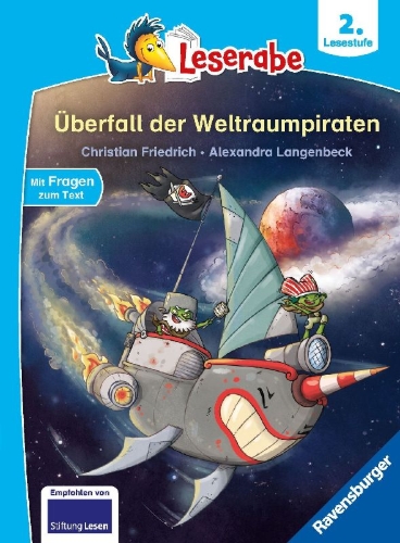Buchcover und Innenansicht für das Buch: Leserabe 2. Lesestufe - Überfall der Weltraumpiraten