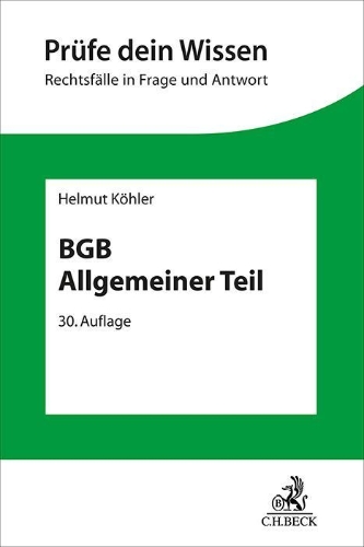 Buchcover und Innenansicht für das Buch: BGB Allgemeiner Teil