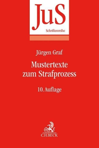 Buchcover und Innenansicht für das Buch: Mustertexte zum Strafprozess