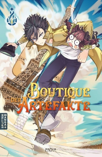 Buchcover und Innenansicht für das Buch: La Boutique d'Artefacts 01