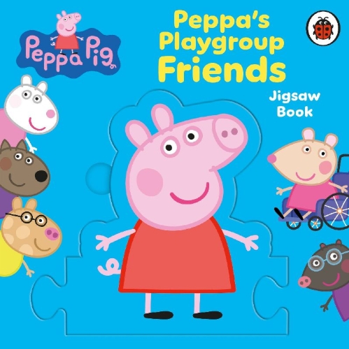 Buchcover und Innenansicht für das Buch: Peppa Pig: Peppa's Playgroup Friends Jigsaw Book