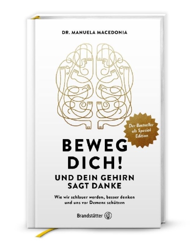 Buchcover und Innenansicht für das Buch: Beweg dich! Und dein Gehirn sagt Danke