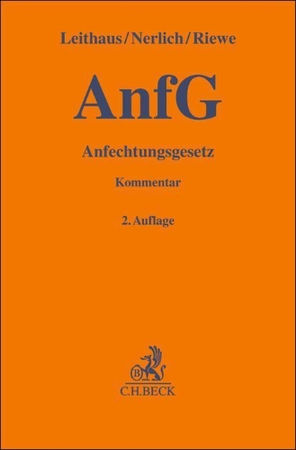 Buchcover und Innenansicht für das Buch: Anfechtungsgesetz