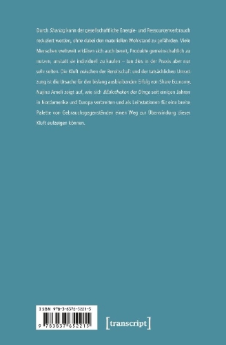 Buchcover und Innenansicht für das Buch: Die neue Share Economy: Bibliotheken der Dinge