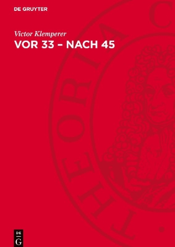 Buchcover und Innenansicht für das Buch: Vor 33 - nach 45
