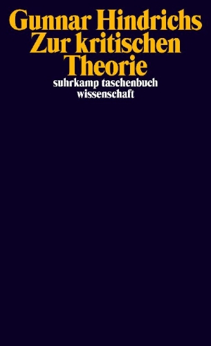 Buchcover und Innenansicht für das Buch: Zur kritischen Theorie