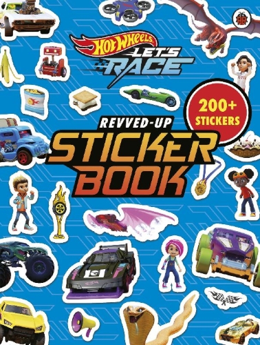 Buchcover und Innenansicht für das Buch: Hot Wheels: Let's Race: Revved Up Sticker Book