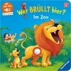 Buchcover und Innenansicht für das Buch: Hör mal hin - Wer brüllt hier? Im Zoo
