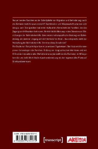 Buchcover und Innenansicht für das Buch: Migrationsbedingt behindert?
