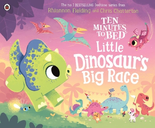 Buchcover und Innenansicht für das Buch: Ten Minutes to Bed: Little Dinosaur's Big Race
