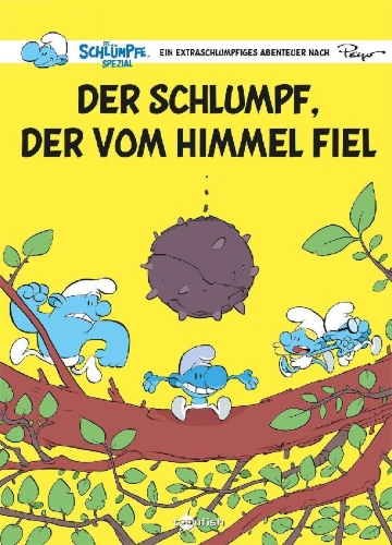 Buchcover und Innenansicht für das Buch: Die Schlümpfe Spezial: Der Schlumpf, der vom Himmel fiel