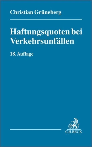 Buchcover und Innenansicht für das Buch: Haftungsquoten bei Verkehrsunfällen
