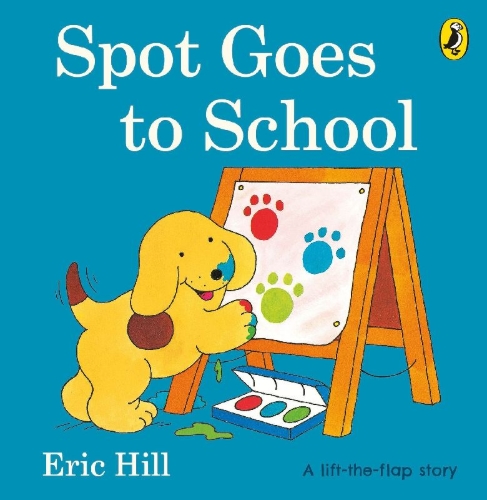 Buchcover und Innenansicht für das Buch: Spot Goes to School