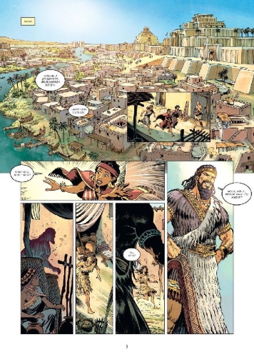 Buchcover und Innenansicht für das Buch: Mythen der Antike: Gilgamesch (Graphic Novel)