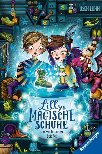 Buchcover und Innenansicht für das Buch: Lillys magische Schuhe, Band 2: Die verbotenen Stiefel