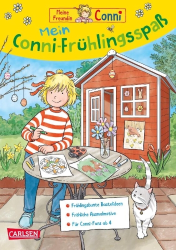 Buchcover und Innenansicht für das Buch: Conni Gelbe Reihe (Beschäftigungsbuch): Mein Conni-Frühlings-Spaß