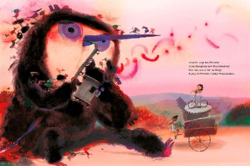 Buchcover und Innenansicht für das Buch: Stop! Monsters!