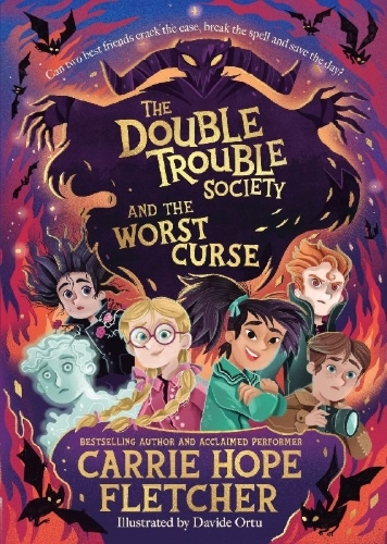 Buchcover und Innenansicht für das Buch: The Double Trouble Society and the Worst Curse