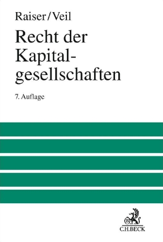 Buchcover und Innenansicht für das Buch: Recht der Kapitalgesellschaften