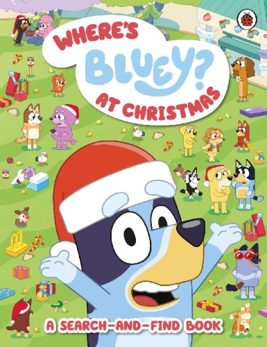 Buchcover und Innenansicht für das Buch: Bluey: Where's Bluey? At Christmas