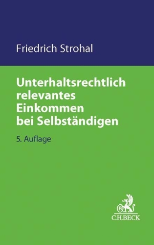 Buchcover und Innenansicht für das Buch: Unterhaltsrechtlich relevantes Einkommen bei Selbständigen