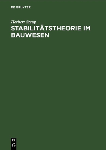 Buchcover und Innenansicht für das Buch: Stabilitätstheorie im Bauwesen