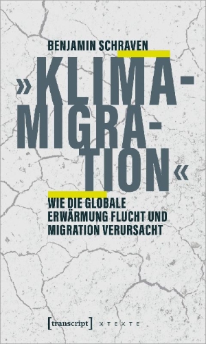 Buchcover und Innenansicht für das Buch: 'Klimamigration'