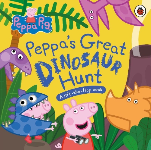 Buchcover und Innenansicht für das Buch: Peppa Pig: Peppa's Great Dinosaur Hunt