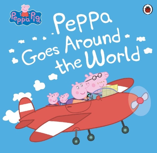 Buchcover und Innenansicht für das Buch: Peppa Pig: Peppa Goes Around the World