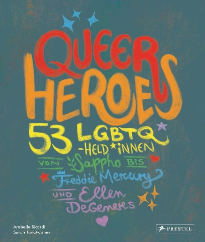 Buchcover und Innenansicht für das Buch: Queer Heroes