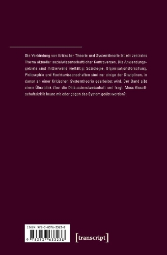 Buchcover und Innenansicht für das Buch: Systemtheorie und Gesellschaftskritik