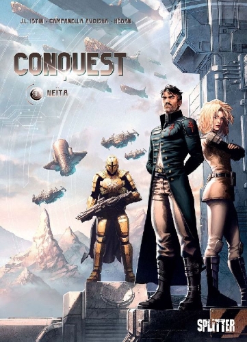 Buchcover und Innenansicht für das Buch: Conquest. Band 8