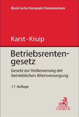 Buchcover und Innenansicht für das Buch: Betriebsrentengesetz. BetrAVG