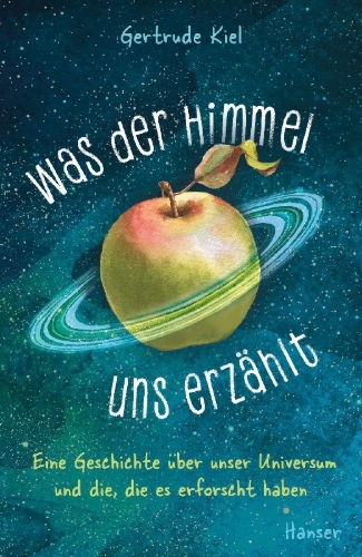 Buchcover und Innenansicht für das Buch: VIDENSKABSHISTORIER FOR BØRN: HVAD HIMLEN KAN FORTÆLLE