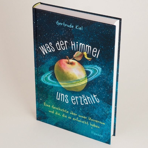 Buchcover und Innenansicht für das Buch: VIDENSKABSHISTORIER FOR BØRN: HVAD HIMLEN KAN FORTÆLLE