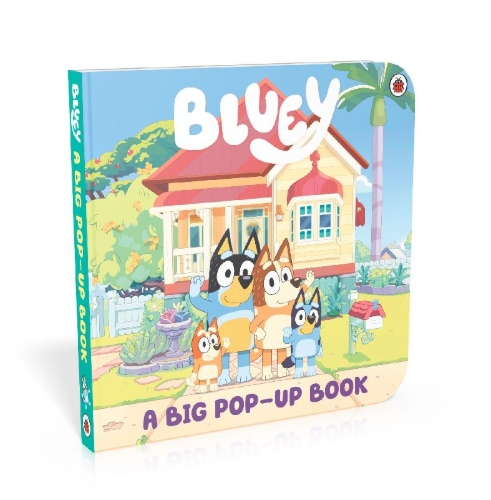 Buchcover und Innenansicht für das Buch: Bluey: A Big Pop-Up Book