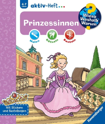 Buchcover und Innenansicht für das Buch: Wieso? Weshalb? Warum? aktiv-Heft: Prinzessinnen