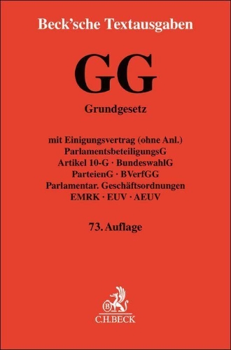 Buchcover und Innenansicht für das Buch: Grundgesetz für die Bundesrepublik Deutschland. GG