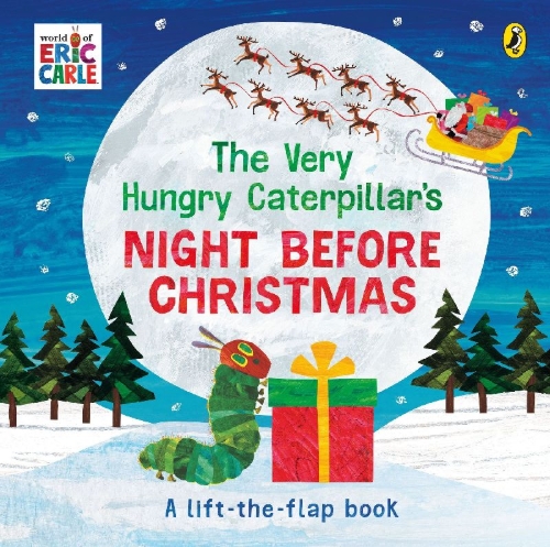 Buchcover und Innenansicht für das Buch: The Very Hungry Caterpillar's Night Before Christmas