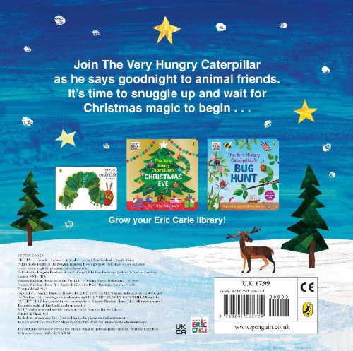 Buchcover und Innenansicht für das Buch: The Very Hungry Caterpillar's Night Before Christmas