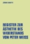 Buchcover und Innenansicht für das Buch: Register zur Ästhetik des Widerstand von Peter Weiss