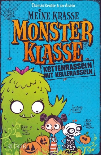 Buchcover und Innenansicht für das Buch: Meine krasse Monsterklasse - Kettenrasseln mit Kellerasseln
