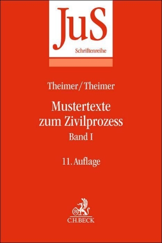 Buchcover und Innenansicht für das Buch: Mustertexte zum Zivilprozess Band I: Erkenntnisverfahren erster Instanz