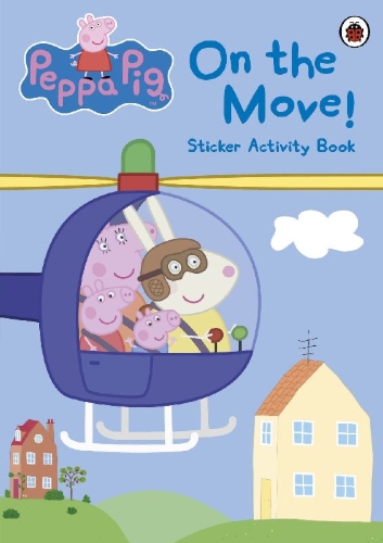 Buchcover und Innenansicht für das Buch: Peppa Pig: On the Move! Sticker Activity Book
