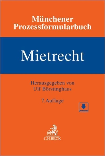 Buchcover und Innenansicht für das Buch: Münchener Prozessformularbuch Bd. 1: Mietrecht