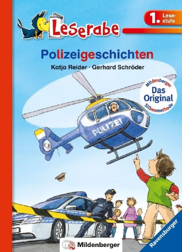 Buchcover und Innenansicht für das Buch: Polizeigeschichten - Leserabe 1. Klasse - Erstlesebuch für Kinder ab 6 Jahren