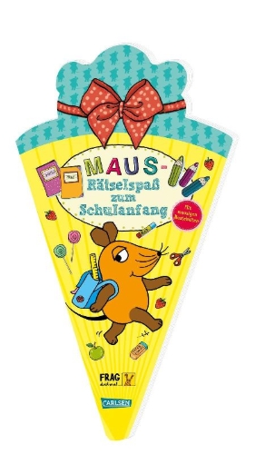 Buchcover und Innenansicht für das Buch: Frag doch mal ... die Maus: Maus-Rätselspaß zum Schulanfang