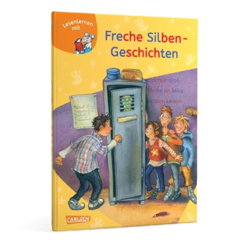 Buchcover und Innenansicht für das Buch: LESEMAUS zum Lesenlernen Sammelbände: Freche Silben-Geschichten